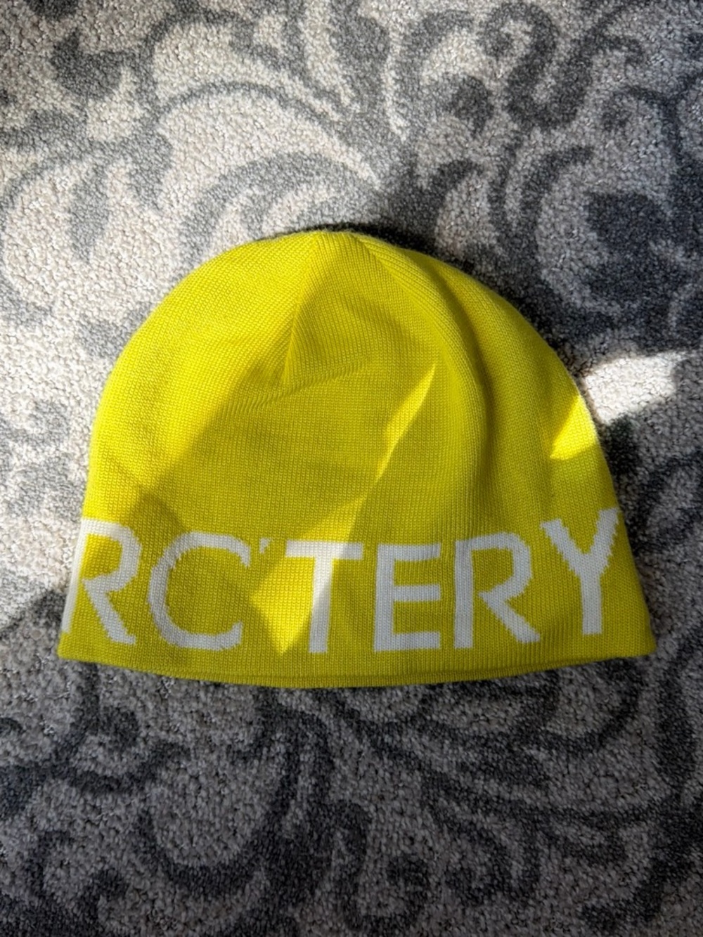 Arc'teryx Neon Yellow Logo Beanie